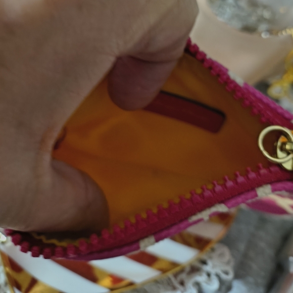 Dooney & Bourke Pink and White Geometric Clutch - Picture 3 of 3